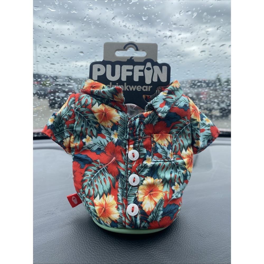 PUFFIN The Aloha Multicolor Drinkware Koozie 12oz. Insulated Bottle Can Holder